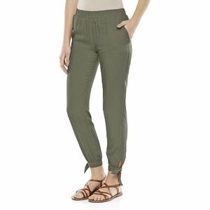 Joe B Olive Green Joggers with Ankle Ties